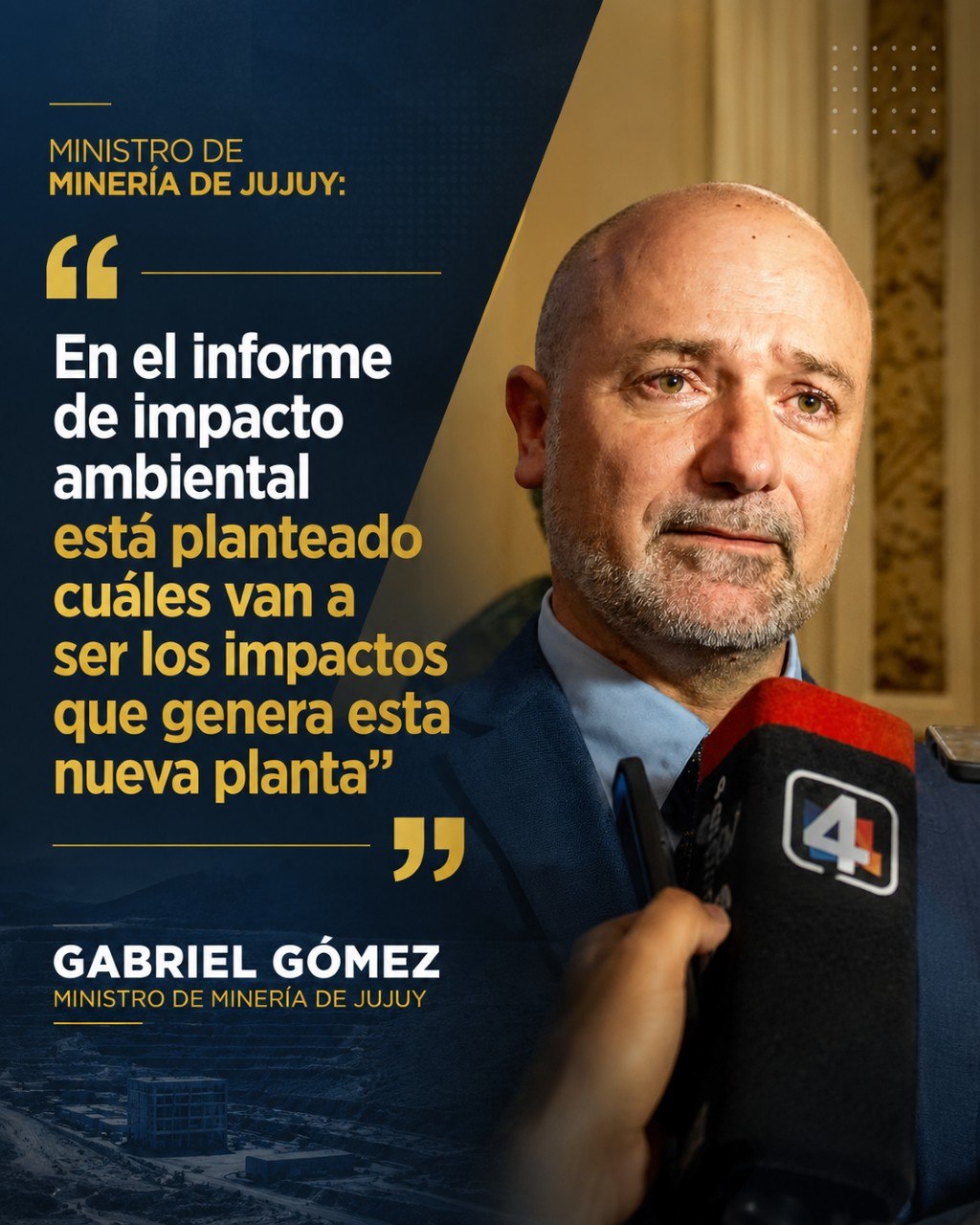 Ministro de minería de Jujuy: “En el informe de impacto ambiental está planteado cuáles van a ser los impactos que genera esta nueva&nbsp;planta”